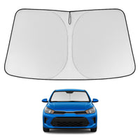 Proadsy 2026 Upgrade Windshield Sun Shade Custom Fit 2018-2023 Kia Rio Foldable Front Sunshade Protector Sun Visor Blocks UV Rays Keep Car Cooler