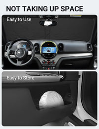 Proadsy 2026 Upgrade Front Windshield Sun Shade Foldable Sunshade Protector Custom Fit 2017-2023 Mini Countryman Cooper F60 SUV Accessories