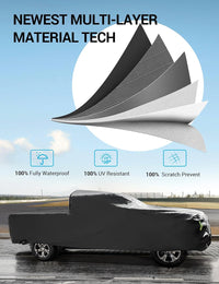 Multi-layer material of 2019-2026 Chevrolet Silverado 1500 car cover, 100% waterproof, UV resistant and scratch prevent