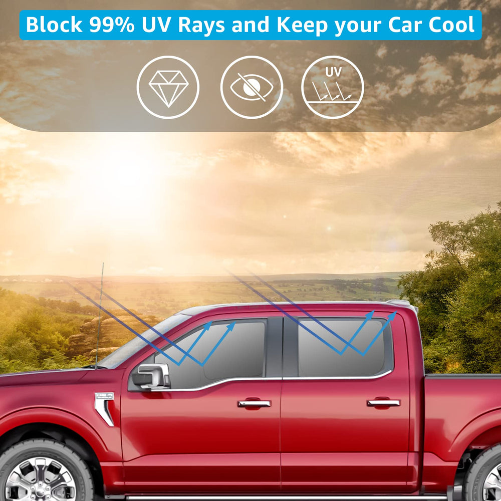 Proadsy 2025 Upgrade Window Shades for Ford F150 F-150 (Not for 1 Door) 2015-2020 Side Windows for Baby/Camping Sun UV Rays and Privacy Protection Set of 4