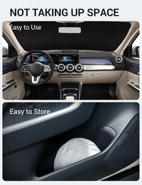 2020-2026 Mercedes-Benz GLB windshield sunshade detail view 9, custom fit front window sun shade