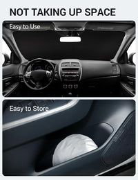 2011-2026 Mitsubishi Outlander windshield sunshade detail view 9, custom fit front window sun shade