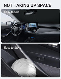 2019-2025 Toyota Corolla windshield sunshade detail view 9, custom fit front window sun shade