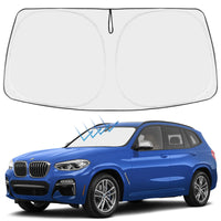 Front Windshield Sun Shade Foldable Sunshade Protector Custom Fit 2023 2022 2021 2020 2019 2018 BMW X3 Base, xDrive28i, xDrive35i, M Sport SUV Accessories 2022 Upgrade (New)