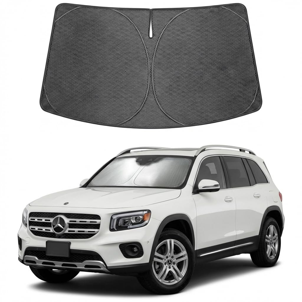 Proadsy Windshield Sun Shade Custom Fit Nissan Murano 2025-2026 Ice Crystal Black Front Window Sunshade UV and Heat Blocker Foldable Visor Keeps Car Cooler for Summer Parking and Daily Use