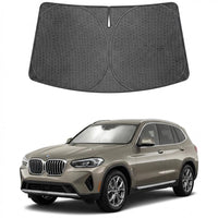 Proadsy Windshield Sun Shade Custom Fit Kicks 2025-2026 Ice Crystal Black Front Window Sunshade UV and Heat Blocker Foldable Visor Keeps Car Cooler for Summer Parking and Daily Use