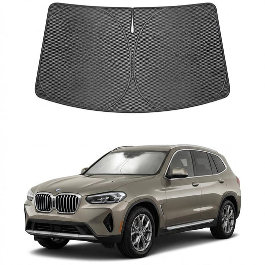 Proadsy Windshield Sun Shade Custom Fit Kicks 2025-2026 Ice Crystal Black Front Window Sunshade UV and Heat Blocker Foldable Visor Keeps Car Cooler for Summer Parking and Daily Use