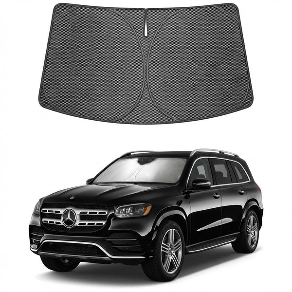 Proadsy Windshield Sun Shade Custom Fit Audi Q8 2019-2026 Ice Crystal Black Front Window Sunshade UV and Heat Blocker Foldable Visor Keeps Car Cooler for Summer Parking and Daily Use