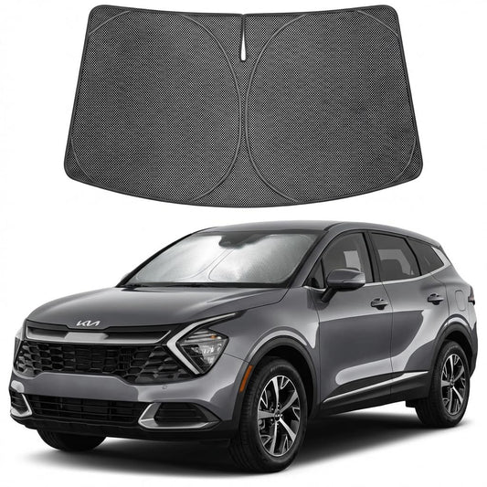 Proadsy Windshield Sun Shade Custom Fit Kia Sportage NQ5 2023-2026 Ice Crystal Black Front Window Sunshade UV and Heat Blocker Foldable Visor Keeps Car Cooler for Summer Parking and Daily Use