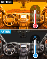 Proadsy 2024 Upgrade Windshield Sunshade Custom for Silverado 2019 2018 2017 2016 2015 2014 Block Sun & UV Foldable Front Window Car Shade Protector Prime Accessories