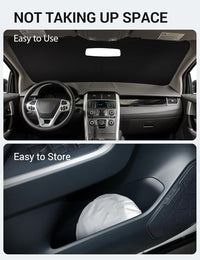 Proadsy 2026 Upgrade Windshield Sun Shade Custom Fit 2007-2014 Ford Edge Foldable Front Sunshade Protector Sun Visor Blocks UV Rays Keep Car Cooler