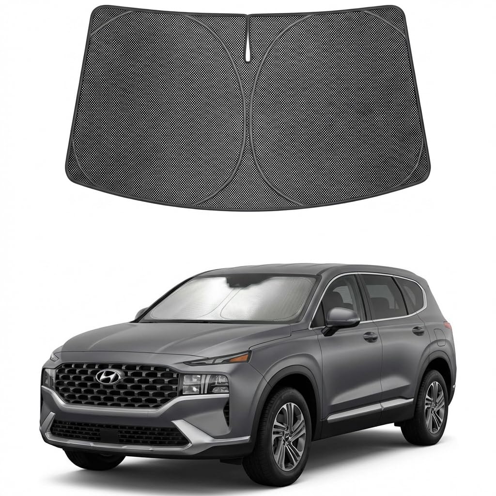 Proadsy Windshield Sun Shade Custom Fit Crosstrek 2024-2026 Ice Crystal Black Front Window Sunshade UV and Heat Blocker Foldable Visor Keeps Car Cooler for Summer Parking and Daily Use