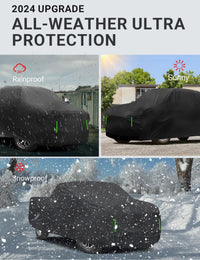 2017-2025 Ford Super Duty F-250 Regular Cab 8' Bed 4x2 4x4 custom-fit car cover - wind strap installed