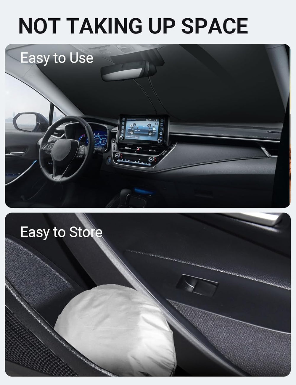 Proadsy for Toyota Corolla 2019-2025 2026 Windshield Sun Shade 4-Layer Foldable Front Sunshade Protector Sun Visor Blocks UV Rays Keep Car Cooler