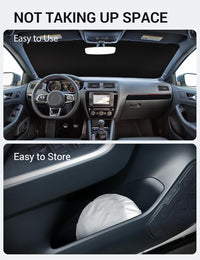 2011-2018 Volkswagen Jetta windshield sunshade detail view 9, custom fit front window sun shade