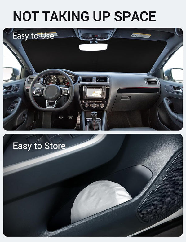 2011-2018 Volkswagen Jetta custom-fit sunshade - folded compact