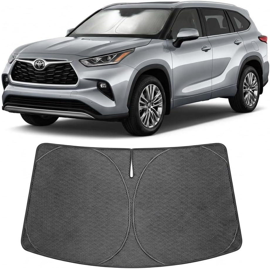 2020-2026 Toyota Highlander Ice Crystal Windshield Sunshade - Custom Fit Front Windshield Sun Shade