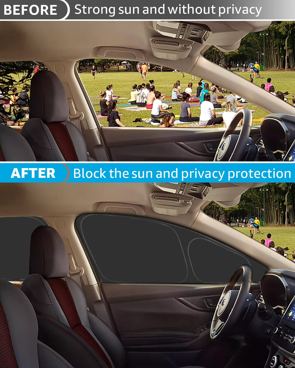 Proadsy 2025 Upgrade Window Sun Shade for Subaru CrossTrek 2023 2022 2021 2020 2019 2018 Side Window for Baby/Camping UV Rays and Privacy Protect Accessories Set of 7