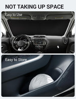 Proadsy 2025 Upgrade Windshield Sun Shade Custom Fit Hyundai Tucson 2016-2021 4-Layer Foldable Front Sunshade Protector Sun Visor Blocks UV Rays Keep Car Cooler Accessories