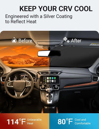 2017-2022 Honda CR-V custom-fit sunshade - clearing mirror sensor