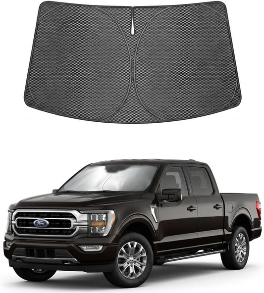 2021-2026 Ford F-150 Ice Crystal Windshield Sunshade - Custom Fit Front Windshield Sun Shade