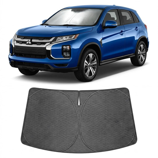Proadsy Windshield Sun Shade for Mitsubishi Outlander Sport 2011-2026 Ice Crystal Black Front Window Sunshade UV and Heat Blocker Foldable Visor Keeps Car Cooler for Summer Parking and Daily Use