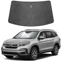 Proadsy Windshield Sun Shade Custom Fit Honda Pilot 2016-2026 Ice Crystal Black Front Window Sunshade UV and Heat Blocker Foldable Visor Keeps Car Cooler for Summer Parking and Daily Use