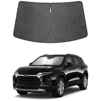 Proadsy Windshield Sun Shade Custom Fit Chevrolet Blazer 2019-2026 Ice Crystal Black Front Window Sunshade UV and Heat Blocker Foldable Visor Keeps Car Cooler for Summer Parking and Daily Use