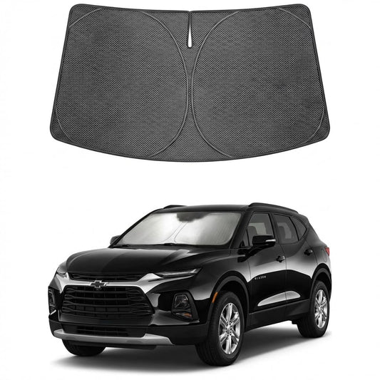 Proadsy Windshield Sun Shade Custom Fit Chevrolet Blazer 2019-2026 Ice Crystal Black Front Window Sunshade UV and Heat Blocker Foldable Visor Keeps Car Cooler for Summer Parking and Daily Use