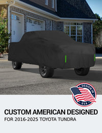 Proadsy Car Cover Compatible with Tundra 2016-2024 2025 2026 CrewMax with 5.5ft Windproof All Weather Waterproof Sun Rain UV Dust Snow Protection Outdoor Covers