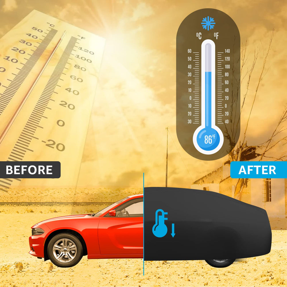 Waterproof Car Cover Custom fit for Dodge Charger 2006-2022 2023 6 Layers All Weather Waterproof Sun Rain UV Dust Protection Outdoor Indoor Full Car Cover