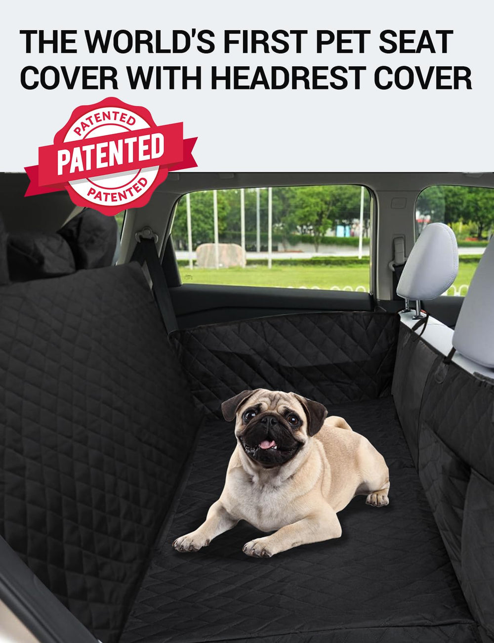 Proadsy 2026 Upgrade Dog Car Seat Cover Custom Fit 2021-2025 Nissan Rogue Back Seat Extender Waterproof Scratch Proof Durable Black Protector Pet Hammock