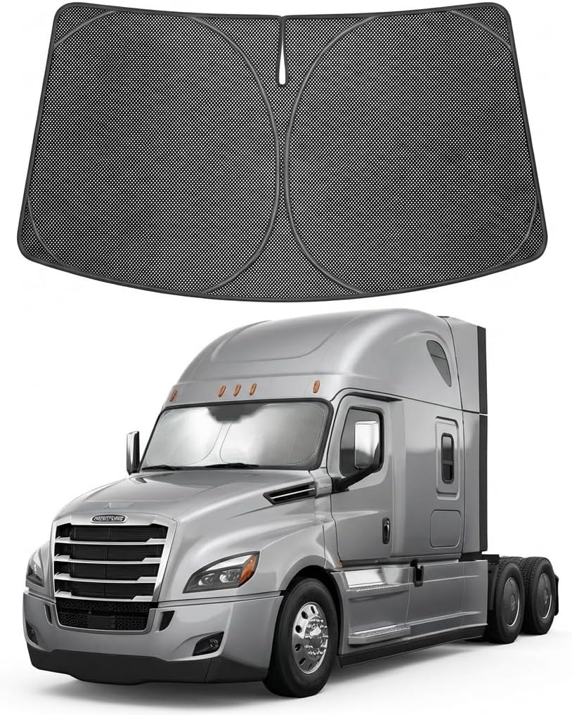 2018-2026 Freightliner Cascadia Ice Crystal Windshield Sunshade - Custom Fit Front Windshield Sun Shade