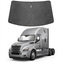 Proadsy Windshield Sun Shade Custom Fit Freightliner Cascadia 2018-2026 Ice Crystal Black Front Window Sunshade UV and Heat Blocker Foldable Visor Keeps Car Cooler for Summer Parking and Daily Use