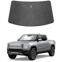 Proadsy Windshield Sun Shade Custom Fit Rivian R1T 2022-2026 Ice Crystal Black Front Window Sunshade UV and Heat Blocker Foldable Visor Keeps Car Cooler for Summer Parking and Daily Use