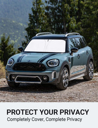 Proadsy 2026 Upgrade Front Windshield Sun Shade Foldable Sunshade Protector Custom Fit 2017-2023 Mini Countryman Cooper F60 SUV Accessories