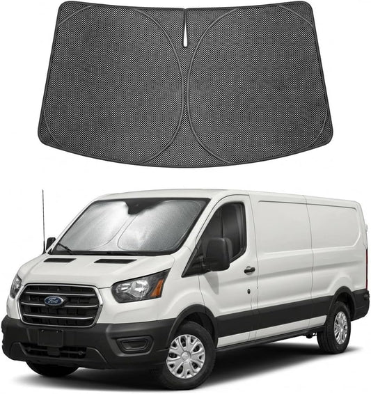 2015-2026 Ford Transit Ice Crystal Windshield Sunshade - Custom Fit Front Windshield Sun Shade