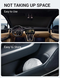 2019-2026 Porsche Cayenne windshield sunshade detail view 9, custom fit front window sun shade