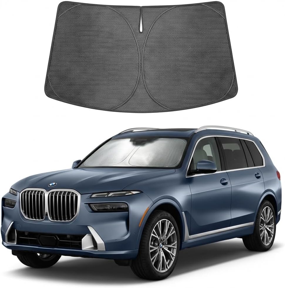 2019-2026 BMW X7 Ice Crystal Windshield Sunshade - Custom Fit Front Windshield Sun Shade