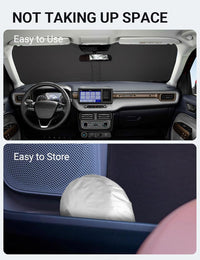 2022-2026 Ford Maverick windshield sunshade detail view 9, custom fit front window sun shade