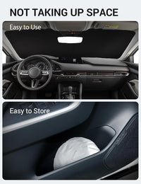 2019-2026 Mazda 3 windshield sunshade detail view 9, custom fit front window sun shade