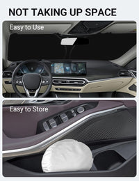 2019-2025 BMW 3 Series windshield sunshade detail view 9, custom fit front window sun shade