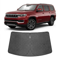 Proadsy Windshield Sun Shade Custom Fit Jeep Wagoneer 2022-2026 Ice Crystal Black Front Window Sunshade UV and Heat Blocker Foldable Visor Keeps Car Cooler for Summer Parking and Daily Use