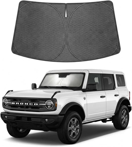 2021-2026 Ford Bronco Ice Crystal Windshield Sunshade - Custom Fit Front Windshield Sun Shade
