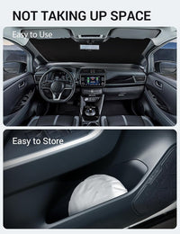 2018-2026 Nissan Leaf custom-fit sunshade - reflective side facing sun