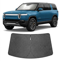 Proadsy Windshield Sun Shade Custom Fit Rivian R1S 2022-2026 Ice Crystal Black Front Window Sunshade UV and Heat Blocker Foldable Visor Keeps Car Cooler for Summer Parking and Daily Use