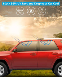 Proadsy 2026 Upgrade Window Sun Shade for 5th Gen 4Runner 2010-2025 Side Rear Window for Baby/Camping UV Rays and Privacy Protect Accessories Set of 7