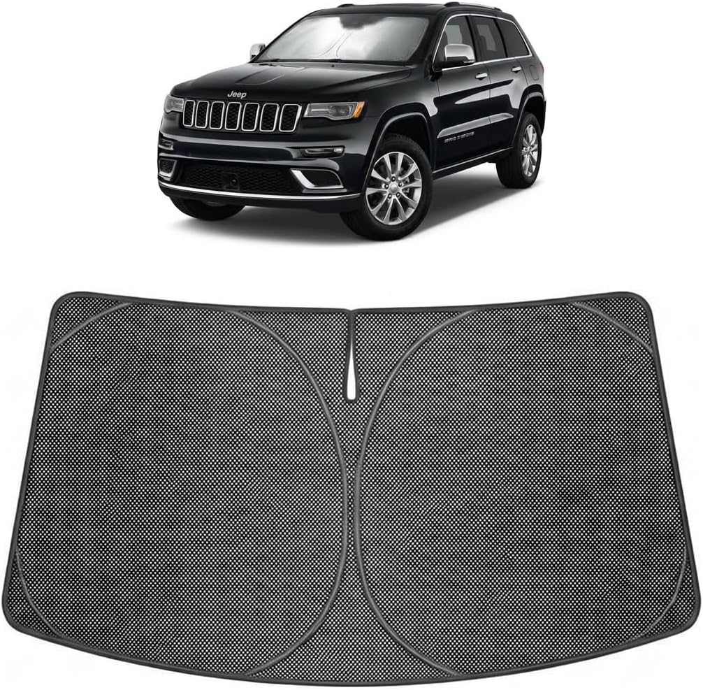 2014-2026 Jeep Grand Cherokee Ice Crystal Windshield Sunshade - Custom Fit Front Windshield Sun Shade