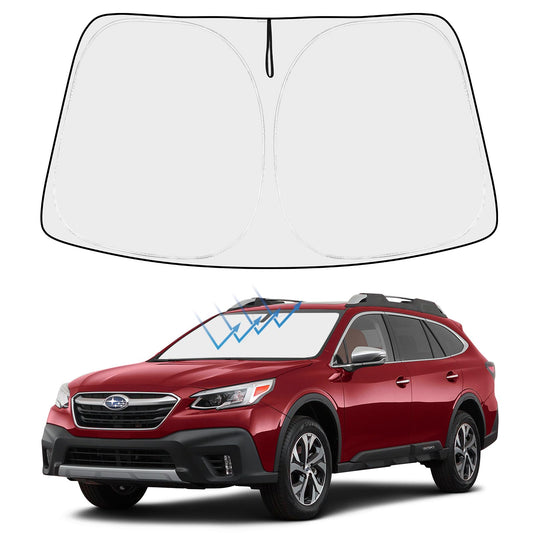 Proadsy 2025 Upgrade Windshield Sun Shade Custom Fit Subaru Outback 2015-2019 4-Layer Foldable Front Sunshade Protector Sun Visor Blocks UV Rays Keep Car Cooler