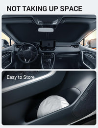 2019-2026 Volvo XC40 windshield sunshade detail view 9, custom fit front window sun shade